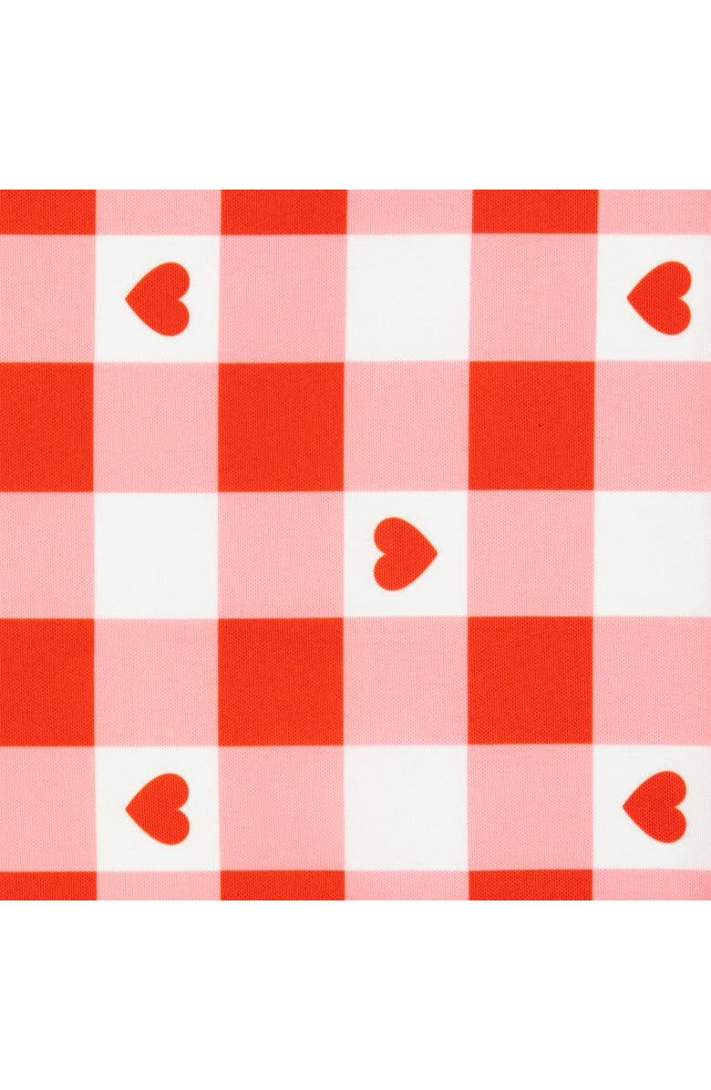 Northlight Checkered Hearts Valentine's Day Placemats - 18" - Set of 4, Alternate, color, Red