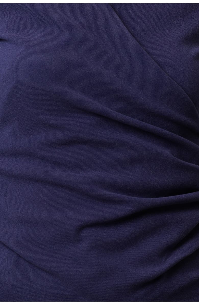 CYRUS Long Sleeve Faux Wrap Top, Alternate, color, Indigo