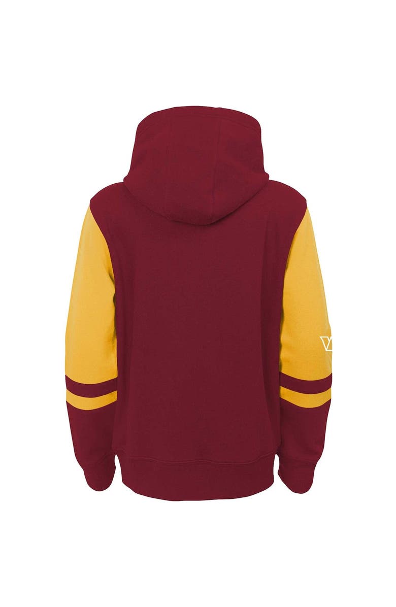 Outerstuff Youth Burgundy Washington Commanders Colorblock Full-Zip Hoodie, Alternate, color,
