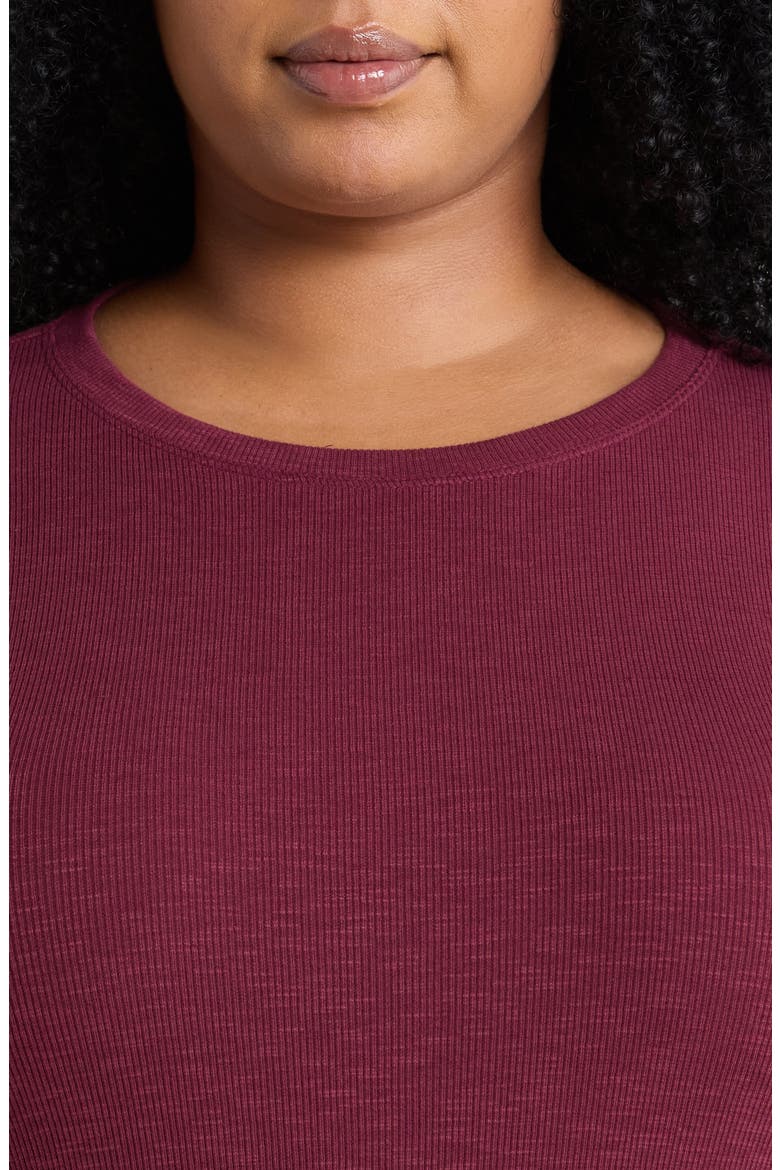 Crewneck Knit Top, Alternate, color, BURGUNDY BANNER