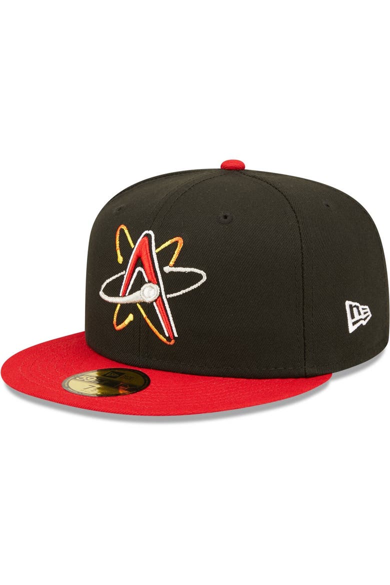 Men's New Era Black Albuquerque Isotopes Home Logo Authentic Collection 59FIFTY Fitted Hat, Main, color, Black