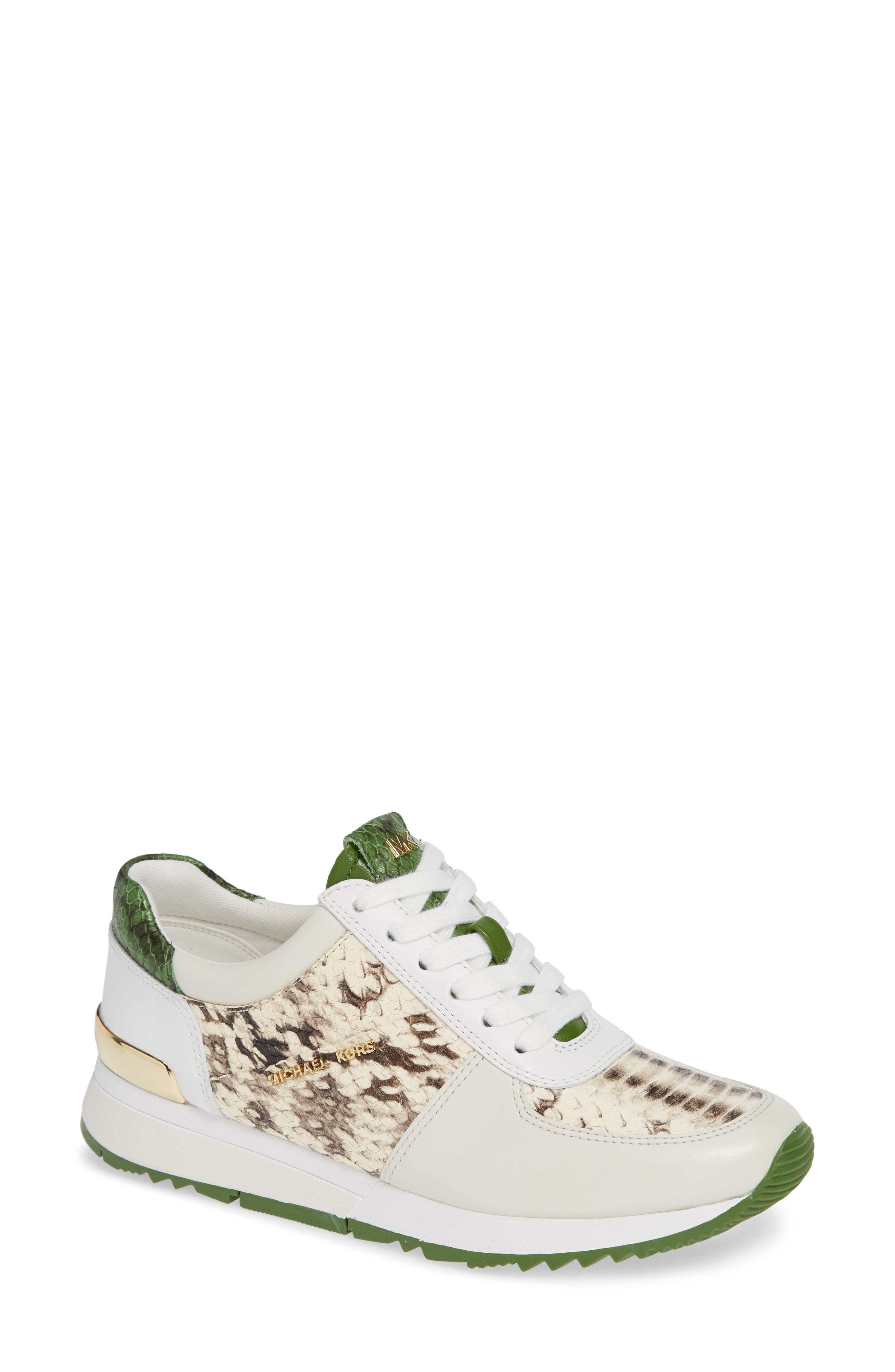 Allie Trainer Sneaker, Main, color, GREEN MULTI SNAKE PRINT