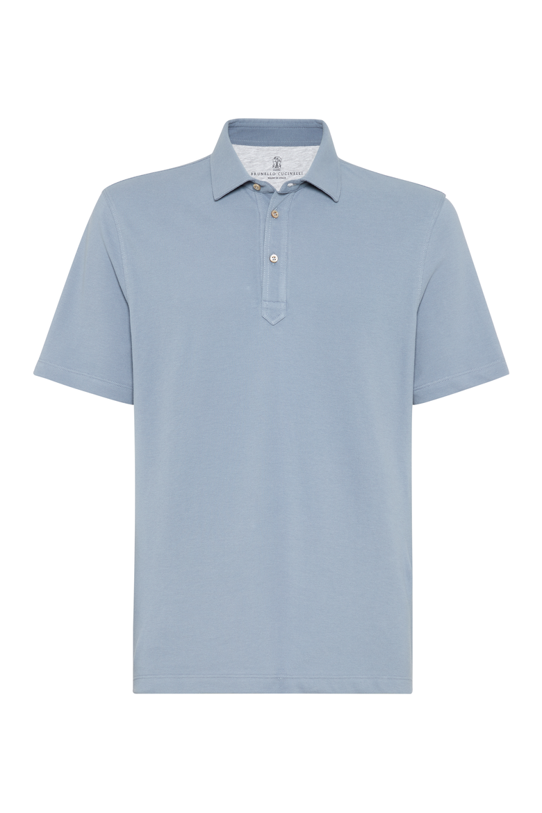 Piqué polo shirt, Main, color, Azure
