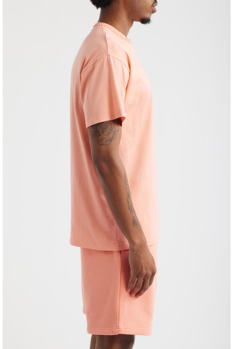 Wrapped Crewneck T-Shirt, Alternate, color, PEACH AMBER