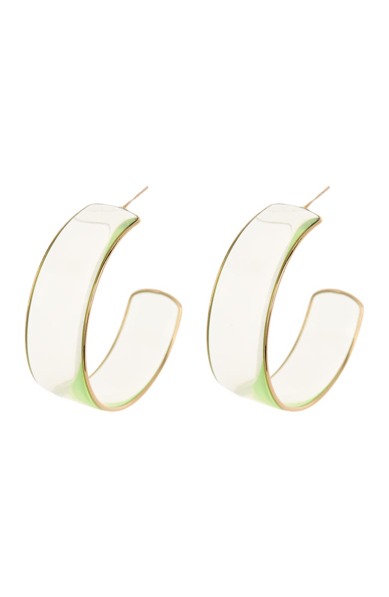Melrose and Market 50mm Wide Plastic Hoop Earrings, Main, color, 