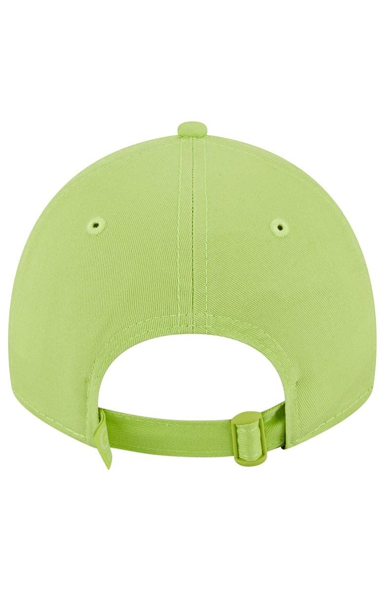 New Era Men's New Era Neon Green Green Bay Packers Core Classic 2.0 Brights 9TWENTY Adjustable Hat, Alternate, color, 