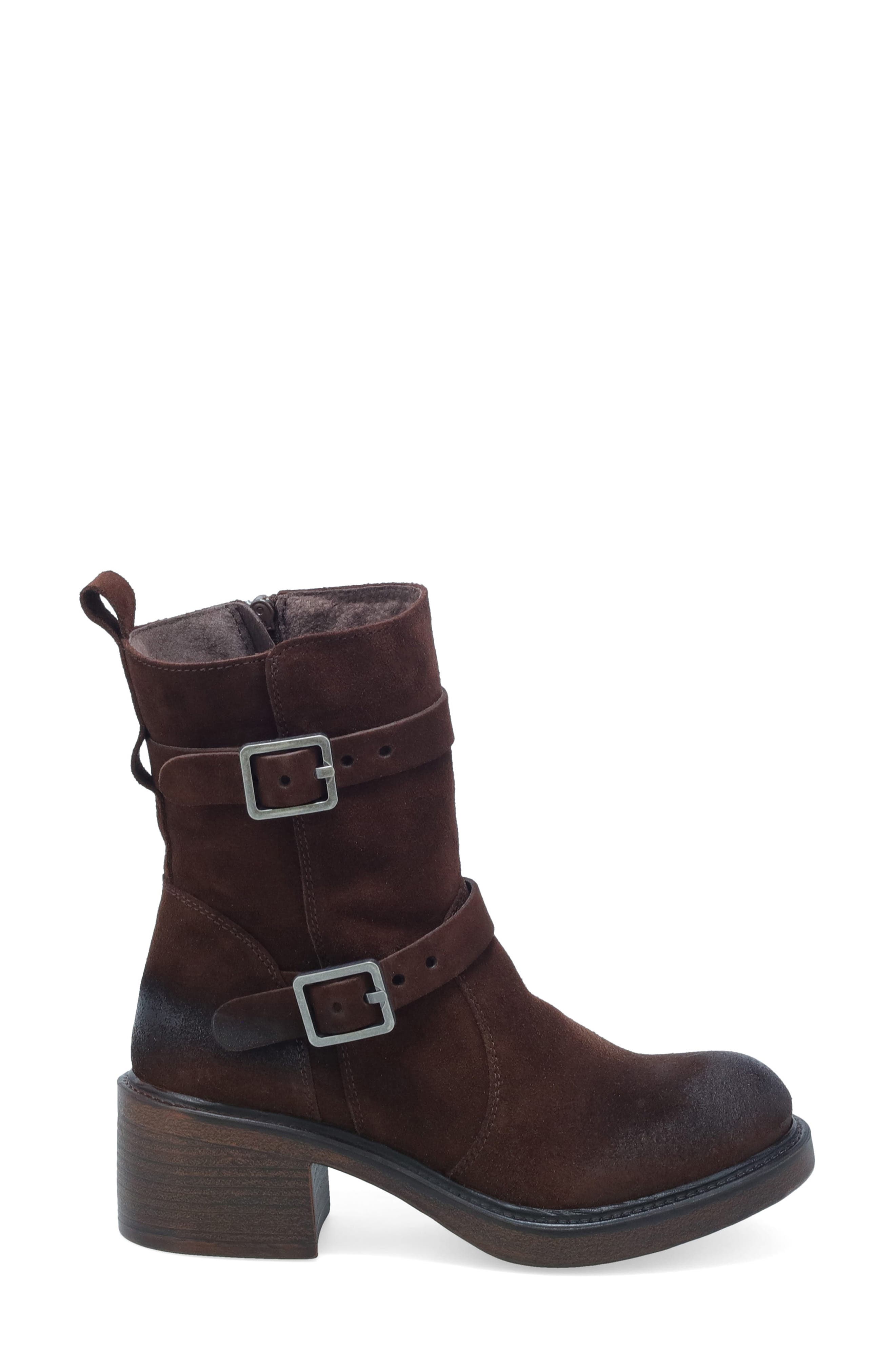 Bethani Moto Bootie, Alternate, color, BROWN SUEDE