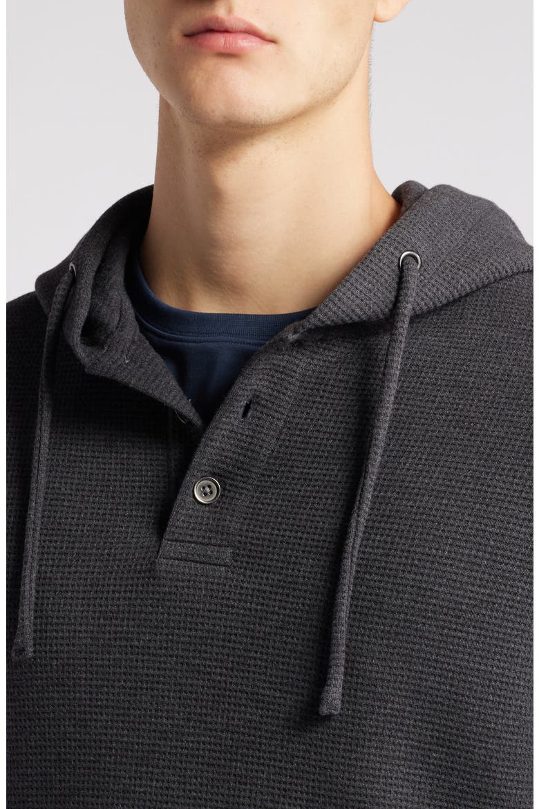 Grenfell Waffle Knit Cotton Blend Hoodie, Alternate, color, CHARCOAL