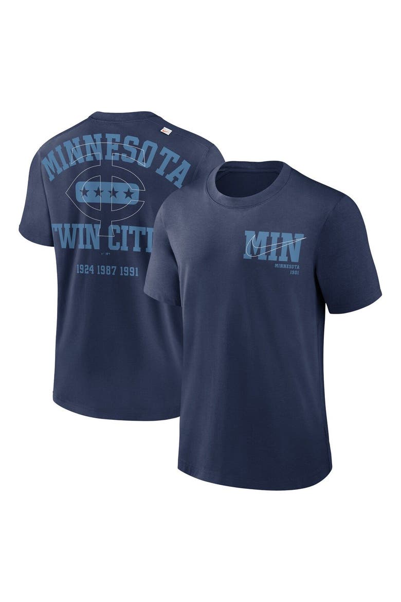 Men's Nike Navy Minnesota Twins Statement Game Over T-Shirt, Main, color, Navy