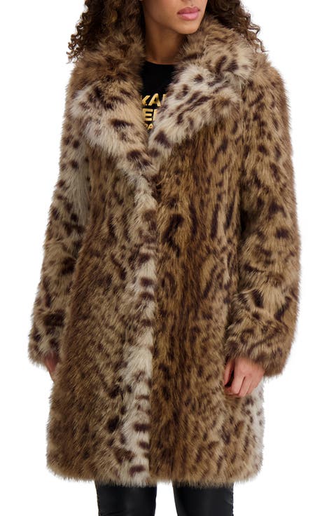 Leopard Spot Faux Fur Coat