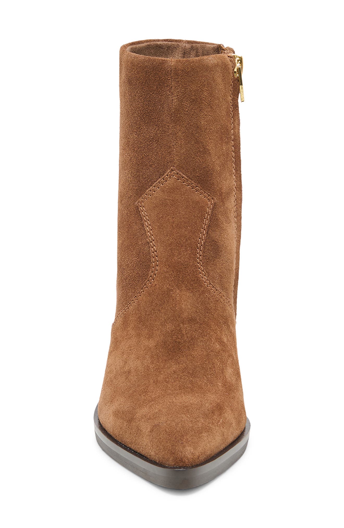 Ashtin Leather Wedge Bootie, Alternate, color, COCOA SUEDE