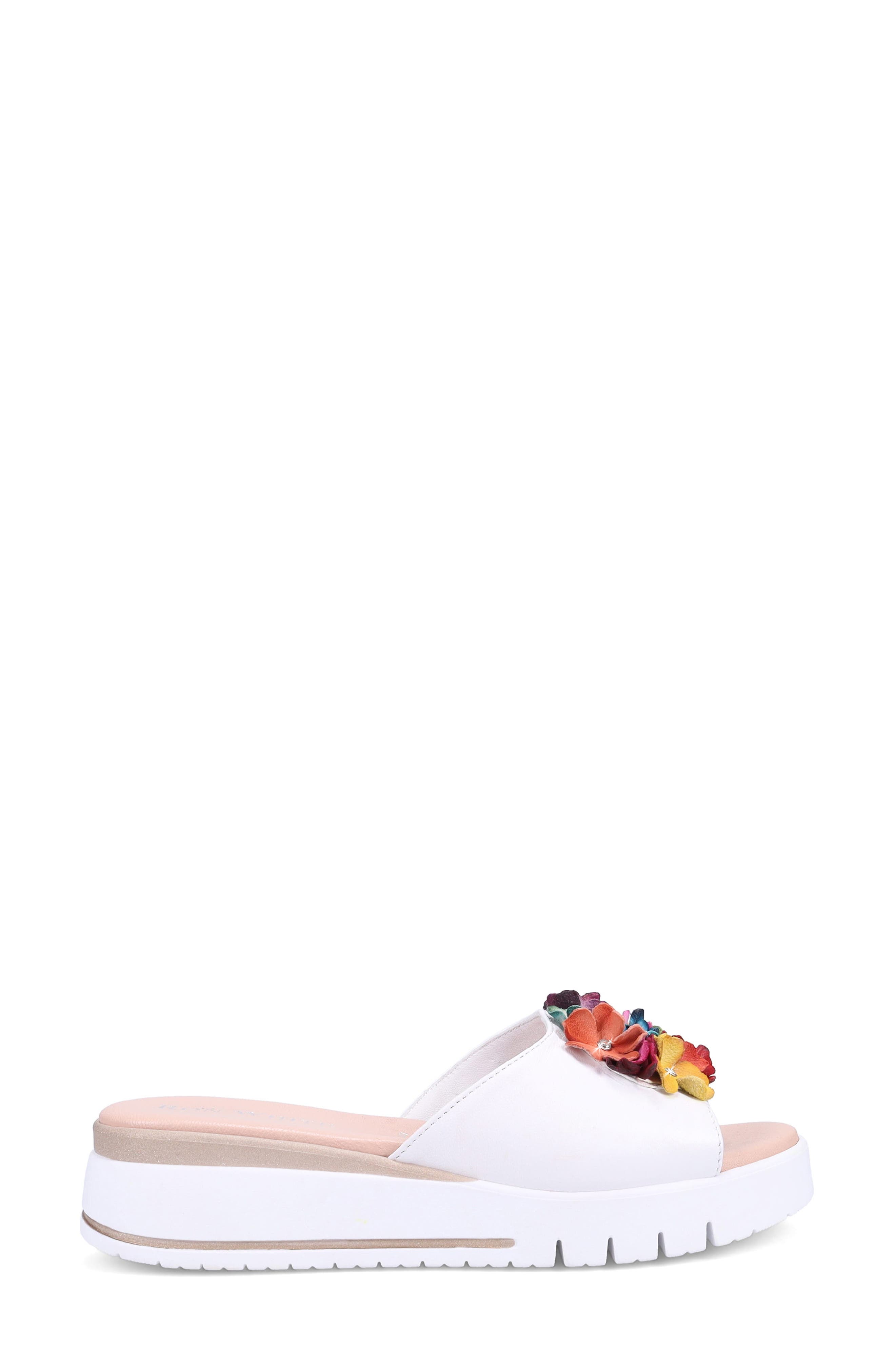 Ron White Ravella Platform Wedge Slide Sandal, Alternate, color, White