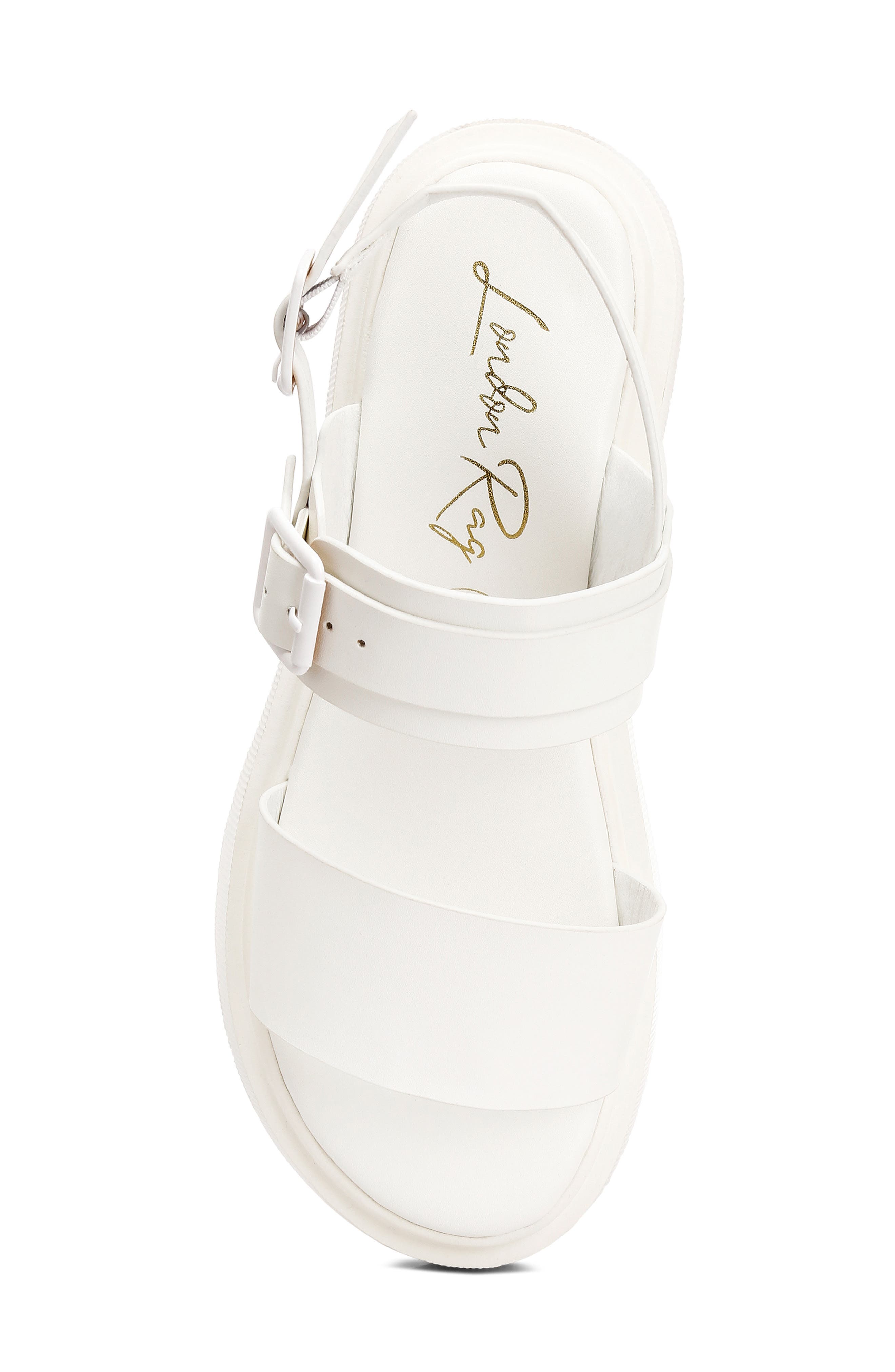 Gladen Faux Leather Platform Sandal, Alternate, color, WHITE