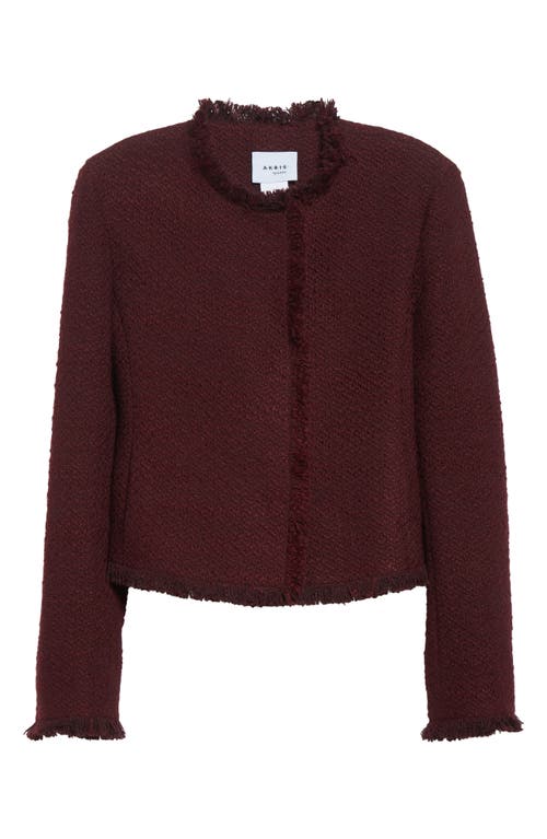 Akris Punto Fringe Tweed Crop Jacket In Brown