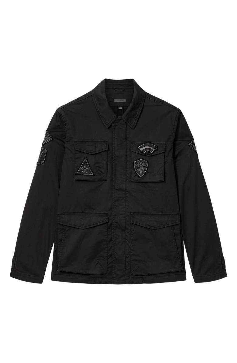 John Varvatos Kade Patch Field Jacket, Alternate, color, Black