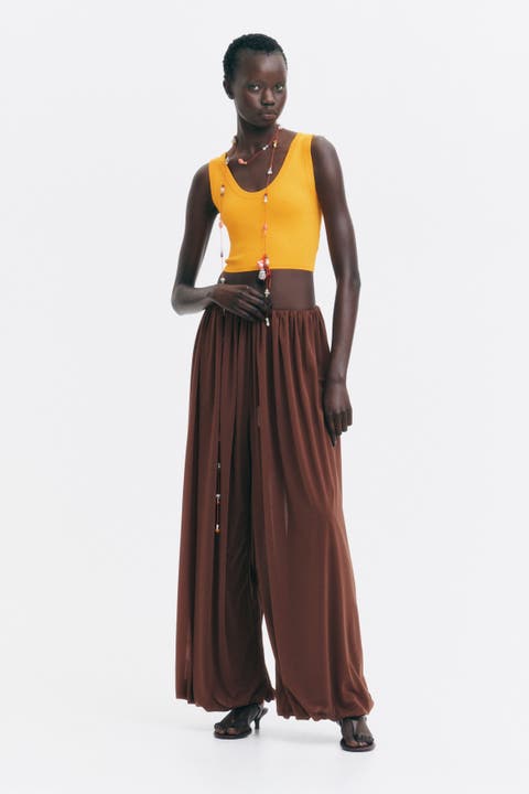 Cropped Fine-knit Vest Top