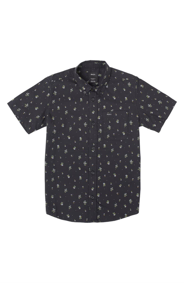 RVCA That'll Do Print Short Sleeve Button-Down Shirt, Alternate, color, 