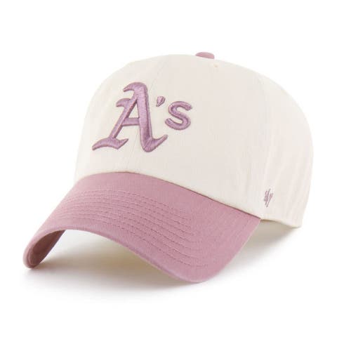 Men's '47  Natural/Pink Athletics Two-Tone Fashion Clean Up Adjustable Hat