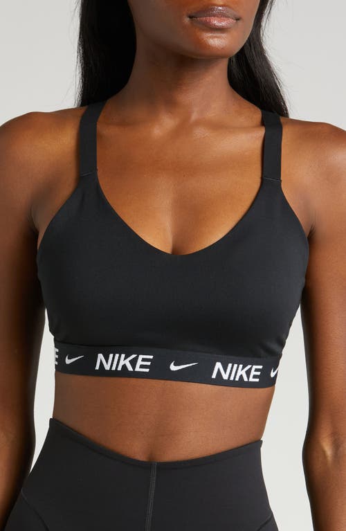 Nike Indy Dri-FIT Medium Support Sports Bra in Black/White at Nordstrom, Size Xx-Large