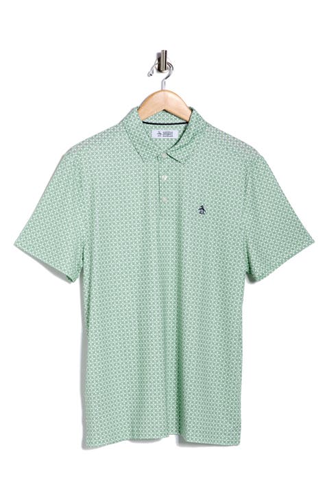 Micro Floral Geo Print Polo