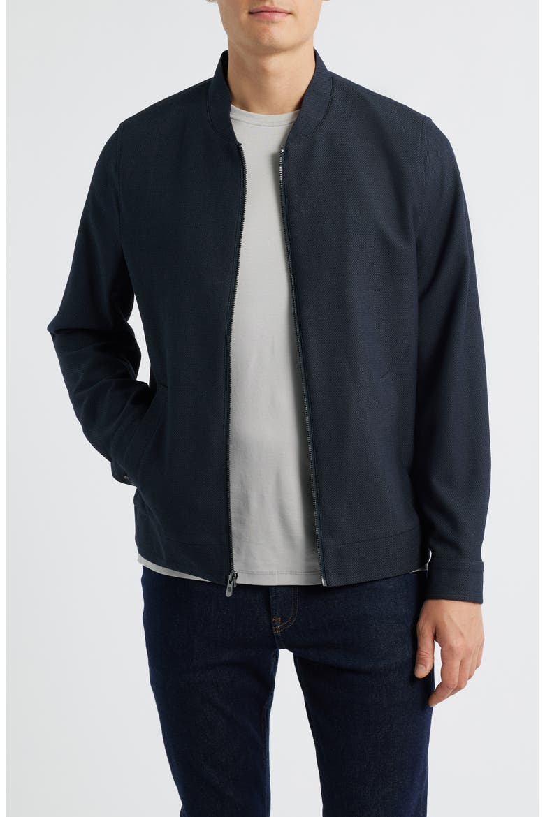 Pattern Zip Jacket, Main, color, NAVY