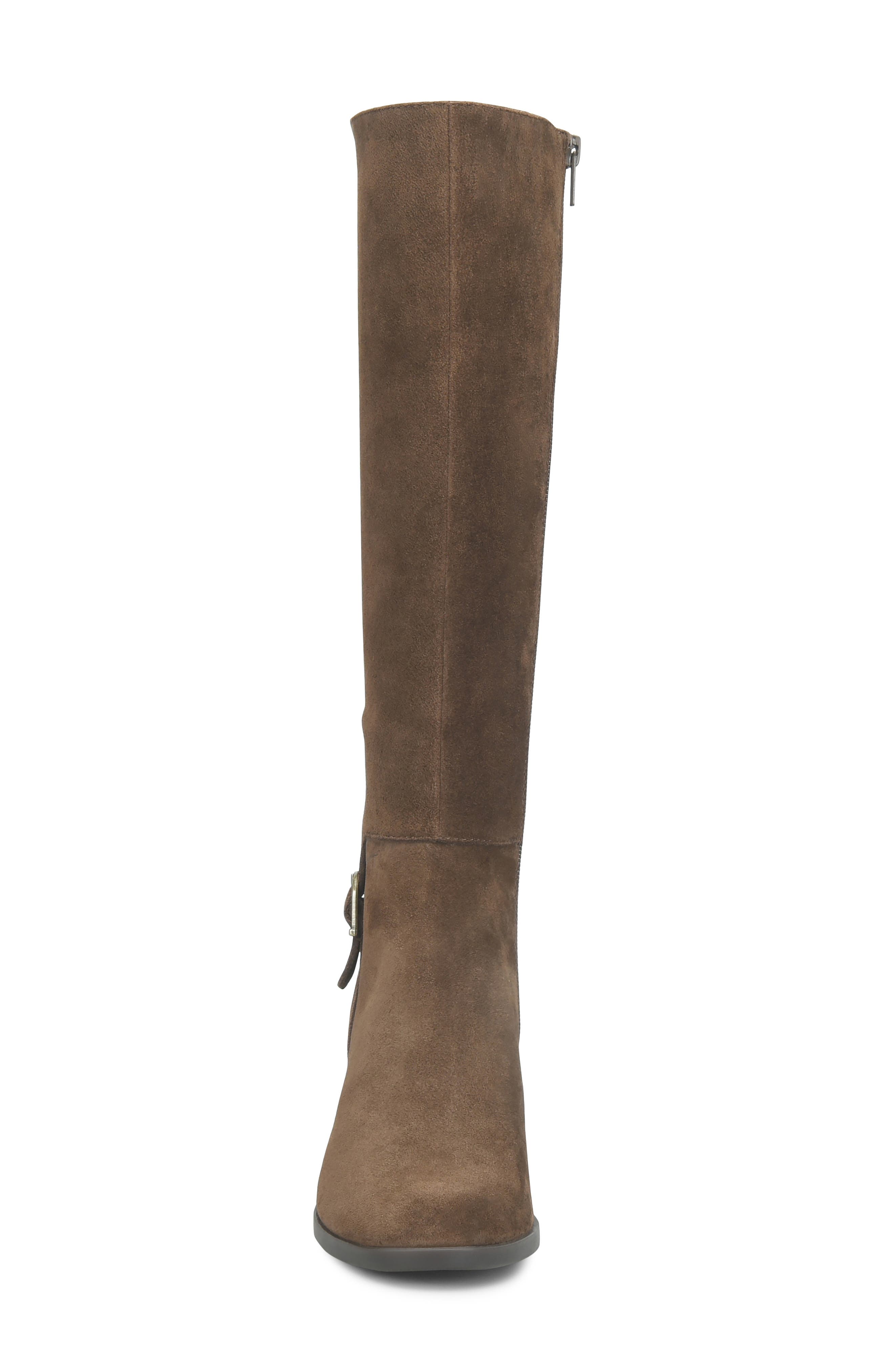 Elysia Leather Knee High Boot, Alternate, color, CHOCOLATE SUEDE