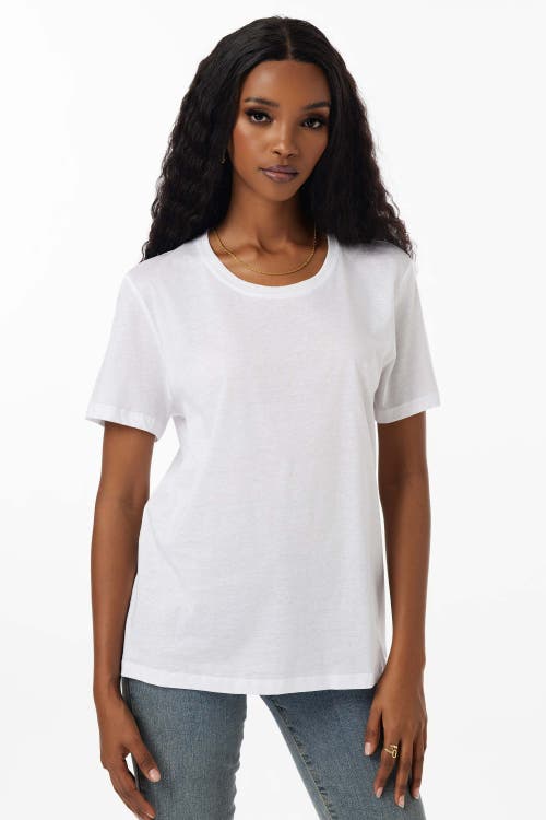 Silksilky Silk Knitted Round Neck T-shirt In White