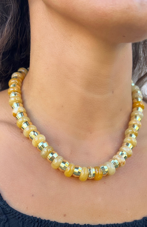 Holst + Lee Holst+lee Semi Precious Necklace In Gold