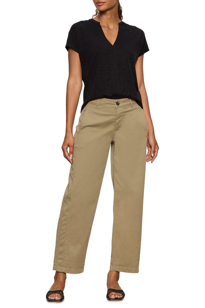Boyfriend Cruiser Barrel Twill Pants, Alternate, color, COVERT GREEN