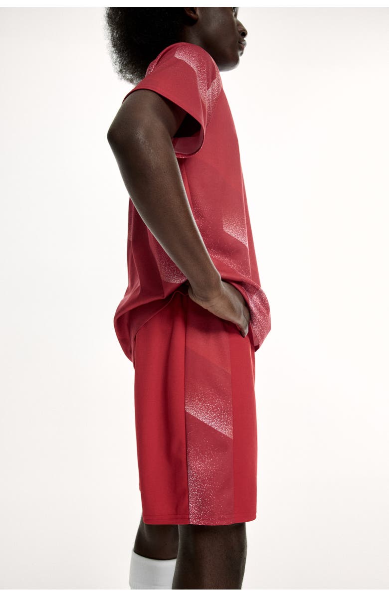 H&M 2-piece soccer set with drymove, Alternate, color, Red/Patterned