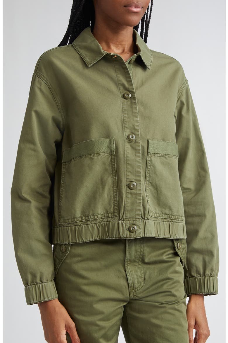 Joyner Cotton Twill Shacket, Alternate, color, ARMY