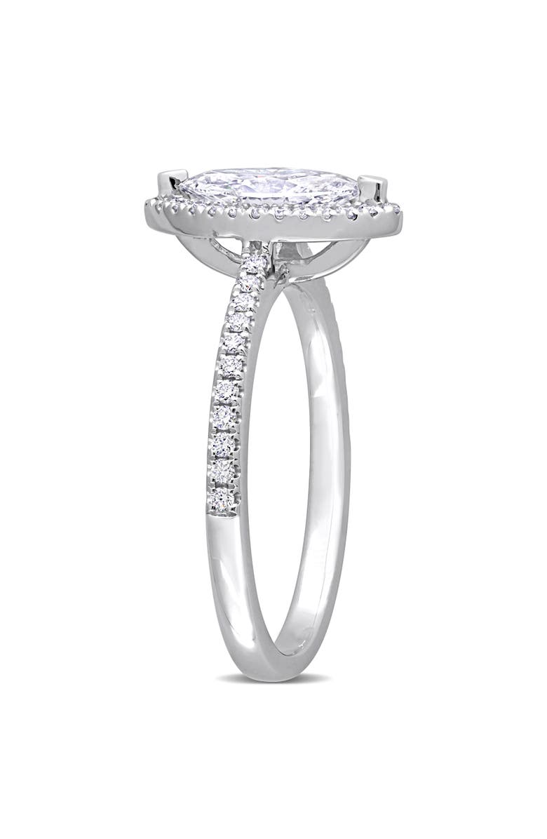 Julianna B. 1-1/2 CTW Lab-Grown Diamond Marquise Halo Ring 14k, Alternate, color, White Gold
