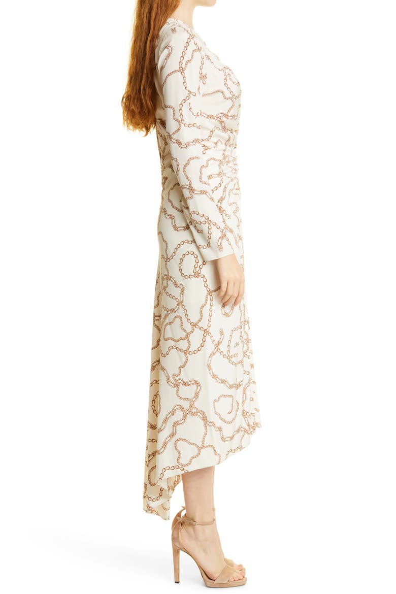 Kersey Silk Blend Dress, Alternate, color, ECRU MULTI