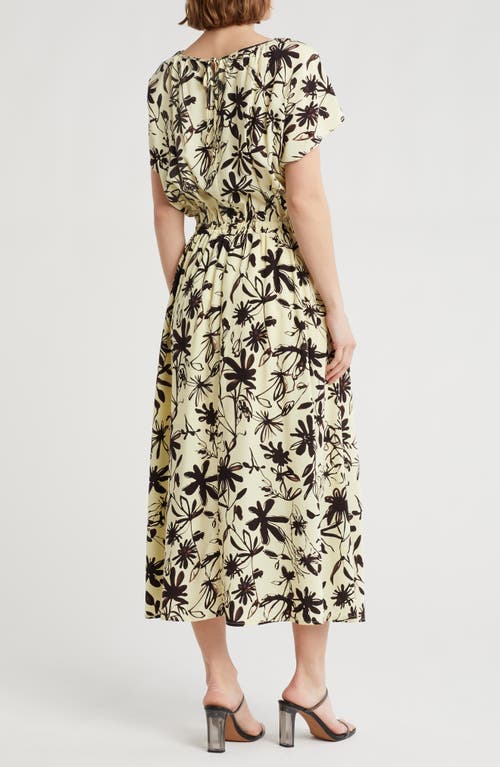 Melloday Geo Print Midi Dress In Yellow