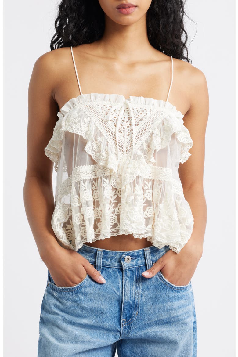 Sofia Embroidered Mesh Tank Top (Women) | Nordstromrack