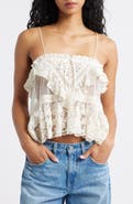 Free People Sofia Embroidered Mesh Tank Top