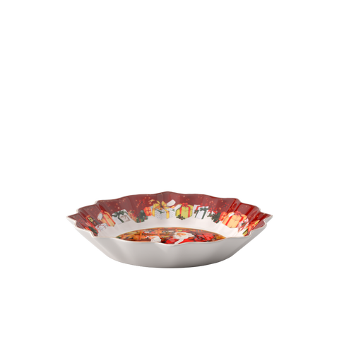 Toy's Fantasy Large Bowl Santa Reading Wish Lists