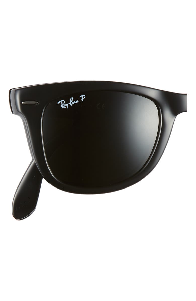 Ray-Ban Wayfarer 50mm Polarized Folding Sunglasses, Alternate, color,
