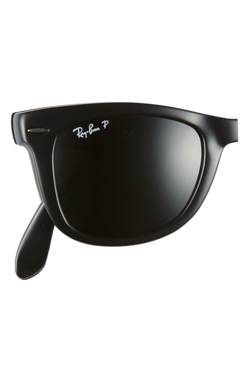 Ray Ban Ray-ban Wayfarer 50mm Polarized Folding Sunglasses In Multi