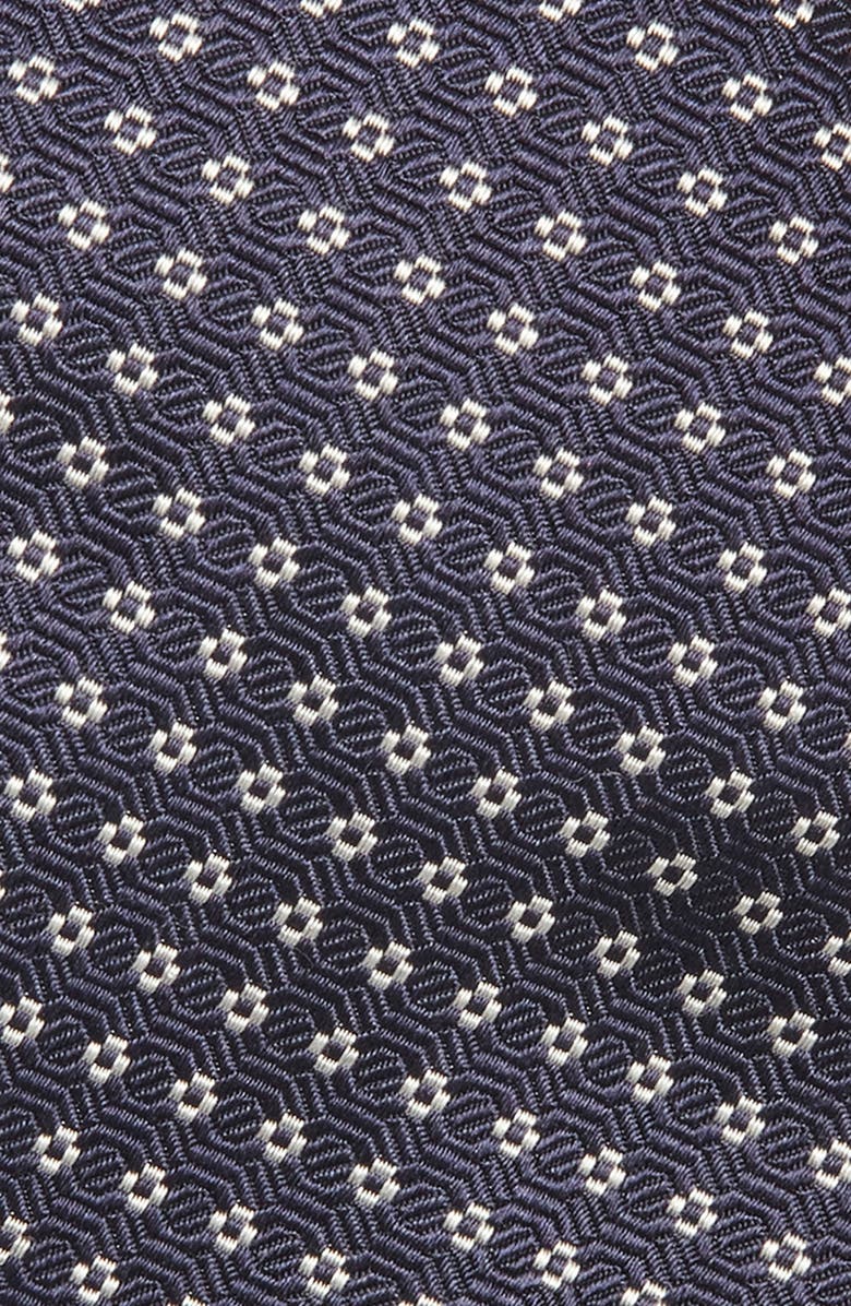 Saint Laurent Geo Jacquard Silk Tie, Alternate, color, Navy/ Off White