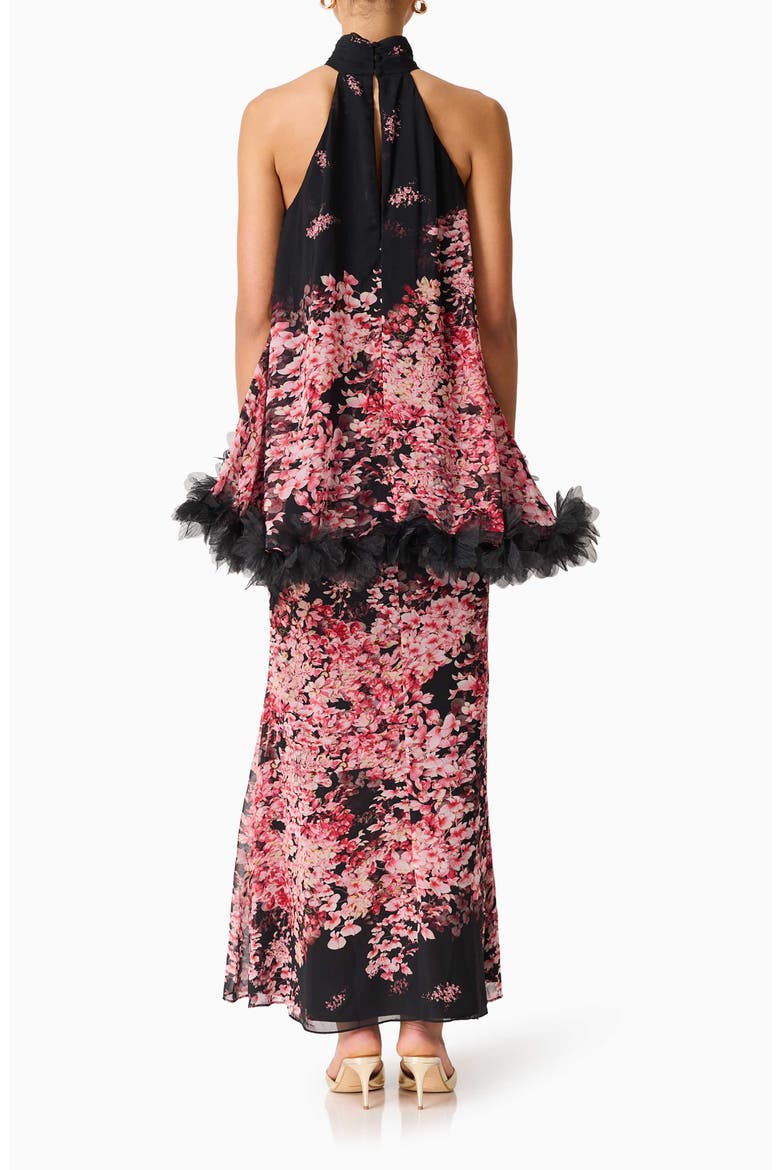 Tulsia Floral Georgette Gown, Alternate, color, PINK/ RED/ BLACK MULTI