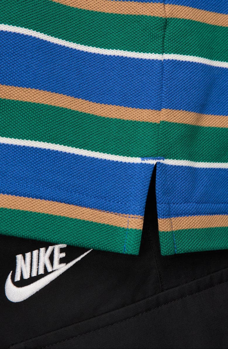 Nike Club Stripe Cotton Polo, Alternate, color, Game Royal/ White