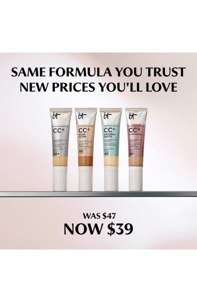 IT Cosmetics CC+ Color Correcting Full Coverage Cream SPF 50+, Alternate, color, Rich Honey