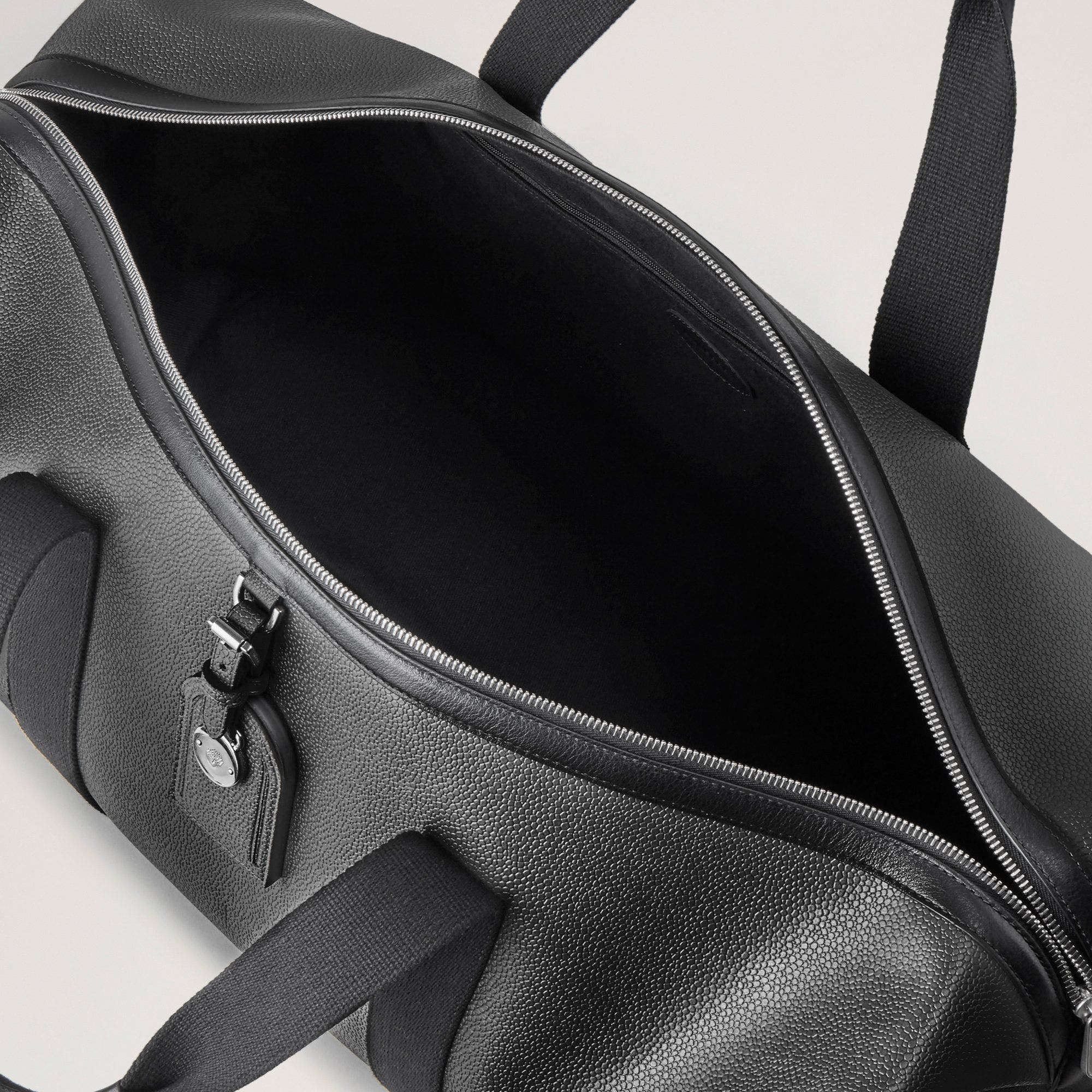 Mulberry Medium Clipper Leather Duffel, Alternate, color, Black