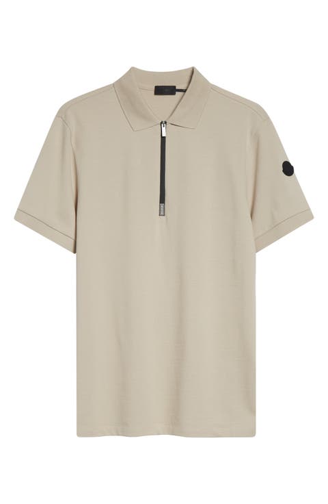 Cotton Pique Zip Polo