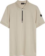 Moncler Cotton Pique Zip Polo