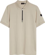 Moncler Cotton Pique Zip Polo