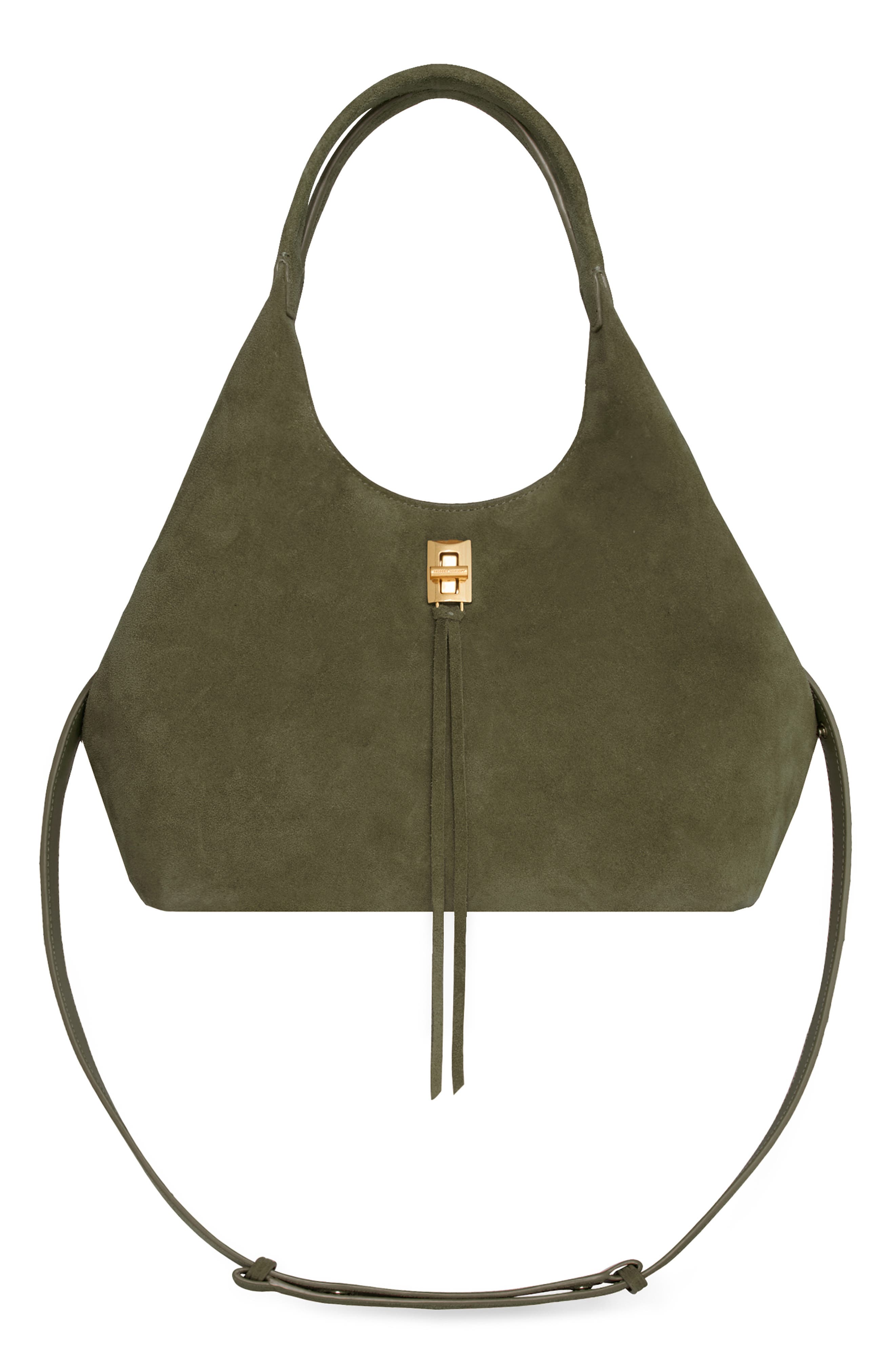 Darren Carrysome Leather Crossbody Bag, Main, color, OLIVE