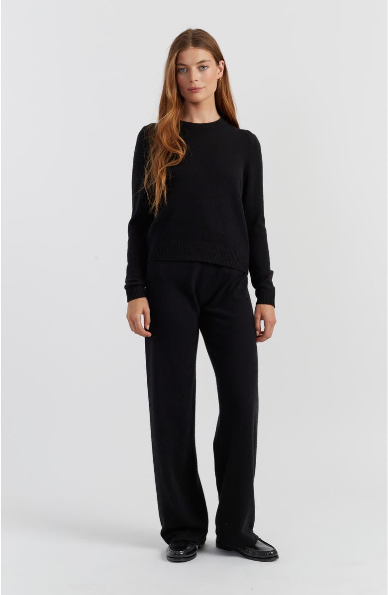 Chinti & Parker Cloud Cashmere Cropped Sweater, Alternate, color, Black