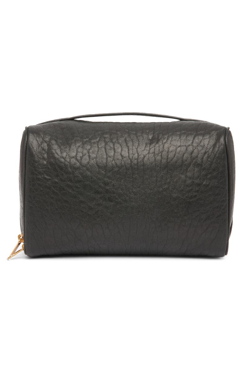 Saint Laurent Gaby Leather Vanity Case, Alternate, color, Noir